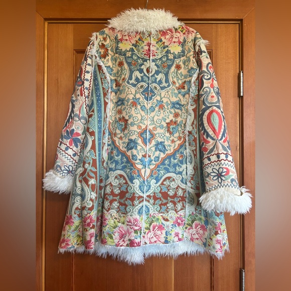 Johnny Was | Halmstad Embroidered Faux-Suede Coat - Picture 6 of 16